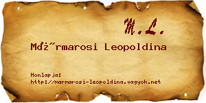Mármarosi Leopoldina névjegykártya